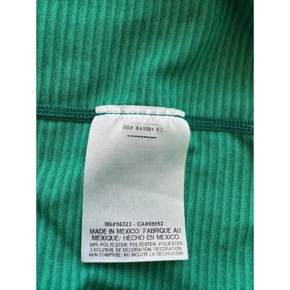 Nike Men's Dri-Fit Touch Training T-Shirt Green Stripe Size Large Short Sleeve - Picture 6 of 6